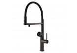 Wc štětka Gessi Ingranaggio, stenová, z czarną ceramiką - Black Kov Brushed PVD