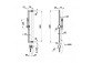 Sprchová tyč Gessi Anello, z a sprchovou hlavou 1-funkcyjną, hadicou i przyłączem kątowym, chróm