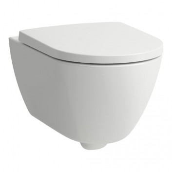 Misa WC Laufen Pro Závěsná, 36,5 x 53 cm, Rimless, S povrchom Clean Coat - biela