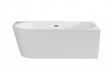 Vaňa voľne stojaca Besco Zoya 150x75 cm, pravé, biela, klik-klak z prepadom i maskownica biela