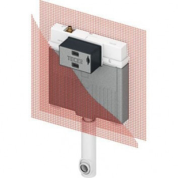 Univerzálny modul podmietkowý WC TECEprofil, výška 820mm, splachovač uruchamiana z przodu alebo z góry
