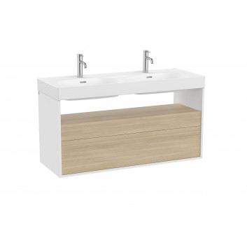 Skrinka kúpeľňová Roca Gap Pro 60 cm s 2 zásuvkami (do kompletacji z umywalką Gap alebo blatem) - biely lesklá