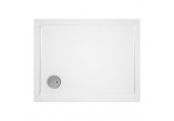 Sprchová vanička konglomeratowy Ronal Livada W20AS 80x90 cm, pravouhlý - biely