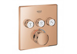 Batéria termostatická Grohe Grohtherm SmartControl, 3-prijímače vody, brushed cool sunrise