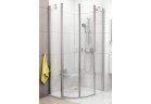 Štvrťkruhový sprchovací kút cskk4-80 Ravak Chrome czteroelementowa, biela + transparent