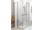 Štvorcový sprchovací kút CRV2-120 Ravak Chrome z wejściem z rogu, satén + transparent
