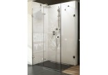 Drzwi prysznicowe i ścianka stała BSDPS 100x100 P Ravak Brilliant z wejściem z przodu - wersja prawa, chrom + transparent- sanitbuy.pl
