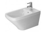 Závesný bidet, Duravit DuraStyle, 370x620 mm, 1-otvorový, Biela Alpin