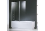 Vaňová zástena Novellini Aurora 2 - 120x150 cm, saténové profily, sklo číre