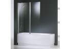 Vaňová zástena Novellini Aurora 2 - 120x150 cm, saténové profily, sklo číre
