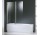 Vaňová zástena Novellini Aurora 2 - 120x150 cm, saténové profily, sklo číre