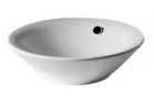 Umývadlo Duravit Starck 1, na postavenie na dosku, s priemerom 53 cm, bezotworowa, Biely Alpin
