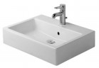 Umývadlo Duravit Vero s poličkou na batérie, 1-otvorová, 60x47 cm, brúsená, biela WonderGliss, 04546000271