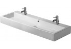 Umývadlo Duravit Vero s poličkou na batérie, 2 wybite otwory na baterię, 100x47 cm, biela WonderGliss
