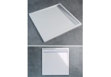 Sprchová vanička z konglomerátu SanSwiss Ila štvorcová 900x900mm, biela