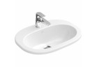 Umývadlo Villeroy & Boch O.Novo, na dosku, Biely Alpin Ceramicplus, 56x40 cm, z prepadom