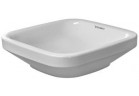  Umývadlo Duravit DuraStyle, 43x43 cm, brúsená, bez otvoru pre batériu, Biela Alpin WonderGliss