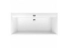 Vaňa obdĺžniková Villeroy&Boch Squaro Edge 12, 170x75 cm s nohami i systemem prepadovo-odtokový, Quaryl, biely Alpin
