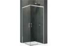 Štvorcový sprchovací kút Novellini Kali A-H pravé/ľavé, zakres regulacji 66-67,5 cm, saténové profily, sklo číre