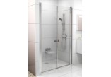 Drzwi prysznicowe dwuelementowe CSDL2 100 Ravak Chrome, biały + transparent- sanitbuy.pl