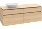 Skrinka podumývadlová Villeroy&Boch Legato, 1200x550x500 mm, Glossy Grey, miejsce na umywalkę z ľavej strany, svietidlo LED
