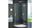 Štvrťkruhový sprchovací kút Sanswiss PUR p3p dverí z 1 časti ľavé 75-120 cm, chróm, sklo číre (montáž bezprofilowy)