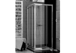 Štvorcový sprchovací kút 90 cm z rozsuwanymi drzwiami Ronal Pur Light S, lesklá- sanitbuy.pl
