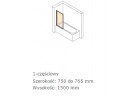 Vaňová zástena Huppe Design Pure - jeden kus 750 mm, chróm eloxal, číre 