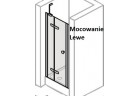 Dverí do niky ľavé Huppe Enjoy PURE 80 cm, saténové profily matné, sklo číre