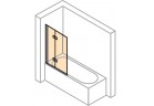 Vaňová zástena Huppe Design Pure - dvojdielny levý 100 cm, profil chróm eloxal, sklo číre