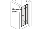 Dverí do niky pravé Huppe Enjoy PURE 120 cm, saténové profily matné, sklo číre S povrchom Ant-Plaque