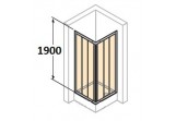 Štvorcový sprchovací kút Huppe Classics 90x90 cm, dverí posuvné 3-częściowe, chróm/strieborná lesklá, sklo číre 