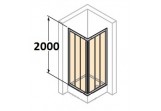Štvorcový sprchovací kút Huppe Classics 80x80 cm, dverí posuvné 3-częściowe, chróm/strieborná lesklá, sklo číre 