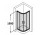 Štvrťkruhový sprchovací kút dverí posuvné Huppe Classics 80x80 cm, leštené striebro, sklo číre 