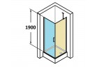 Dverí s pevnou bočnou stenou Huppe Classics2 100 cm, wys. 190 cm, strieborná matné, sklo číre 