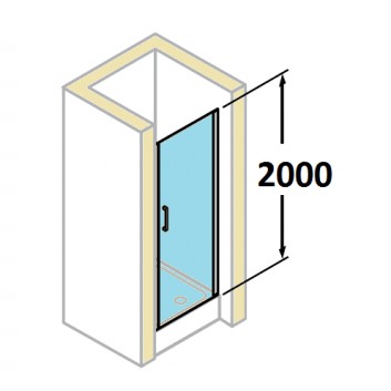 Dverí Huppe Aura Elegance , 900 x 900 mm, sklo číre strieborná mat , - sanitbuy.pl