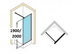 Pevná bočná stena do dverí wachadłowych Huppe Classics 90 cm, wys. 200 cm, strieborná poler, sklo číre z Anti Plaque