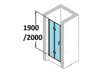 dverí sprchové huppe design 501 - skladacie, šírka 1200 mm- sanitbuy.pl
