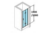 Krídlové dvere Huppe Design Pure skladacie, szer. 80 cm, wys. 190 cm, strieborná matné, sklo z Anti-Plaque