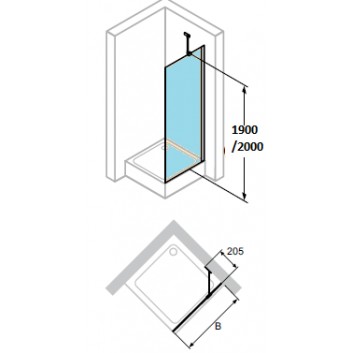 dverí sprchové huppe design 501 - skladacie, šírka 800 mm, sklo s povrchom anti-plaque- sanitbuy.pl