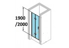 Dverí sprchové Huppe Design Pure- skladacie, szer. 100 cm, profil chróm eloxal