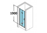 dverí sprchové huppe design 501 - skladacie, šírka 800 mm, s povrchom anti-plaque, profil chróm eloxal- sanitbuy.pl
