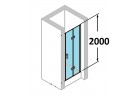 Krídlové dvere Huppe Design Pure skladacie, szer. 120 cm, wys. 200 cm, chróm, sklo z Anti-Plaque