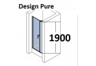 Dverí do niky Huppe Design Pure skladacie z bočnou časťou, szer. 100 cm, wys. 190 cm, strieborná matné, sklo číre z Anti Plaque