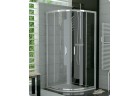 Štvrťkruhový sprchovací kút SanSwiss Top- Line 100x100 cm, lesklá, sklo číre