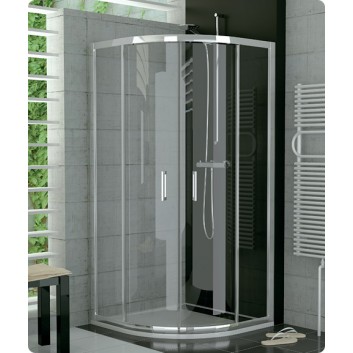 Štvorcový sprchovací kút 90 cm z rozsuwanymi drzwiami Ronal Pur Light S, lesklá- sanitbuy.pl
