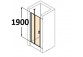 Krídlové dvere sprchové Huppe Design 501 - s pevným segmentom 900 mm, profil chróm eloxal- sanitbuy.pl