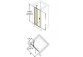 Krídlové dvere sprchové huppe design 501 - s pevným segmentom , šírka 800 mm, profil chróm eloxal, sklo s povrchom anti-plaque- sanitbuy.pl