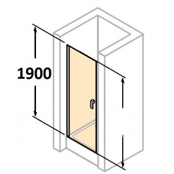 Krídlové dvere sprchové huppe design 501 - , šírka 1000mm, s povrchom anti-plaque- sanitbuy.pl