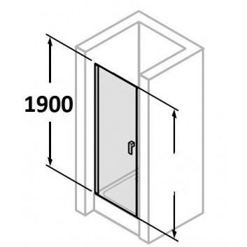 Krídlové dvere sprchové huppe design 501 - , šírka 1000mm, s povrchom anti-plaque, profil chróm eloxal- sanitbuy.pl